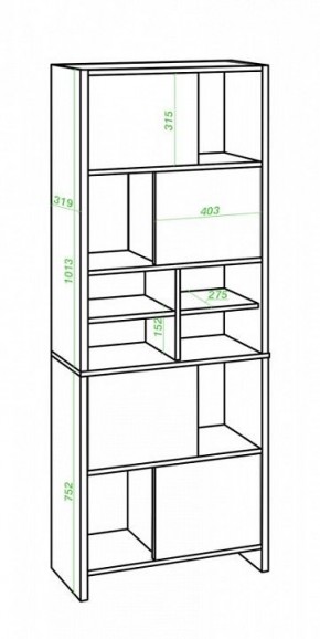 Стеллаж комбинированный Домино Lite СТЛ-ЗВХ в Кудымкаре - kudymkar.mebel24.online | фото 2