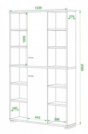 Стеллаж комбинированный Домино ПУ-40-2 в Кудымкаре - kudymkar.mebel24.online | фото 2