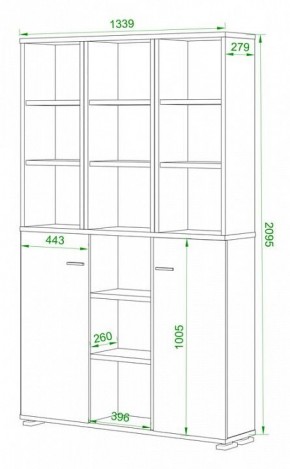 Стеллаж комбинированный Домино ПУ-40-6 в Кудымкаре - kudymkar.mebel24.online | фото 2