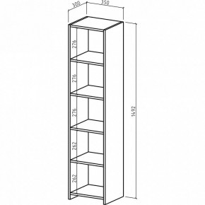 Стеллаж комбинированный Лайт-1 в Кудымкаре - kudymkar.mebel24.online | фото 2