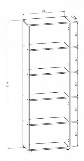 Стеллаж комбинированный Офис ОФ-301К (открытый) в Кудымкаре - kudymkar.mebel24.online | фото 2