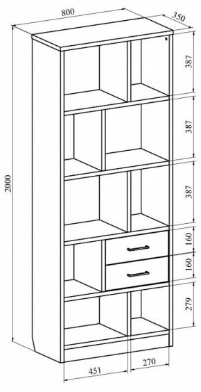 Стеллаж комбинированный Виктория ВИ-02К в Кудымкаре - kudymkar.mebel24.online | фото 6