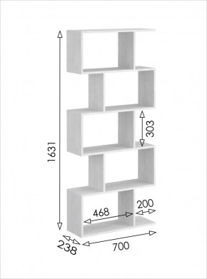 Стеллаж открытый мини 2 Вена в Кудымкаре - kudymkar.mebel24.online | фото 3