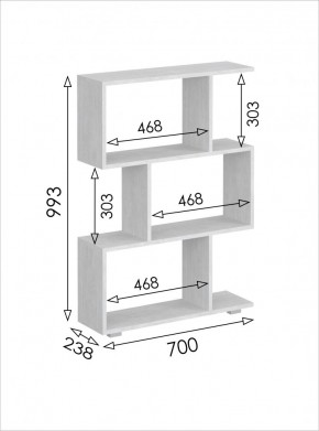 Стеллаж открытый мини Вена в Кудымкаре - kudymkar.mebel24.online | фото 3