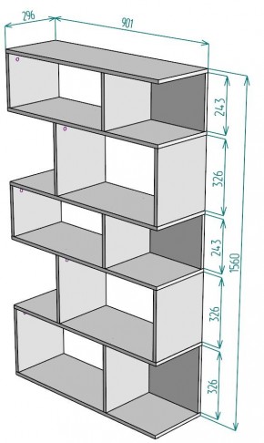 Стеллаж S5 1560х901х296 в Кудымкаре - kudymkar.mebel24.online | фото 2