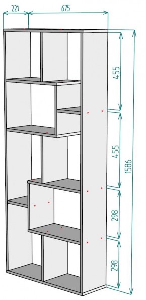 Стеллаж S8 1586х675х221 в Кудымкаре - kudymkar.mebel24.online | фото 2