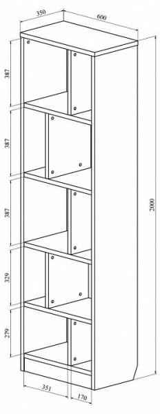 Стеллаж Виктория ВИ-06 в Кудымкаре - kudymkar.mebel24.online | фото 3