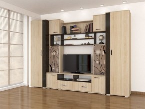 Стенка Оскар-18-1 дуб сонома-венге в Кудымкаре - kudymkar.mebel24.online | фото
