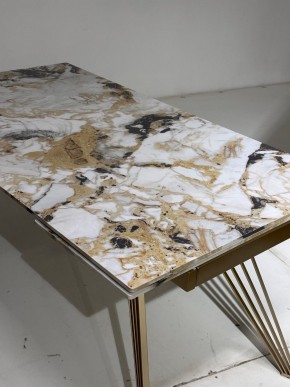 Стол ACERRA NEW 160 GLOSS GRAND JADE SOLID CERAMIC/ каркас цвета шампань, ®DISAUR в Кудымкаре - kudymkar.mebel24.online | фото 5