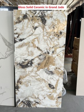 Стол ACERRA NEW 160 GLOSS GRAND JADE SOLID CERAMIC/ каркас цвета шампань, ®DISAUR в Кудымкаре - kudymkar.mebel24.online | фото 6