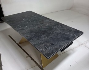 Стол ALES 180 BLACK GRAVE SOLID CERAMIC, керамика / бронзовый, ®DISAUR в Кудымкаре - kudymkar.mebel24.online | фото 5