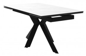 Стол BELLUNO 160 MARBLES KL-99 Белый мрамор матовый, итальянская керамика/ черный каркас, ®DISAUR в Кудымкаре - kudymkar.mebel24.online | фото 2