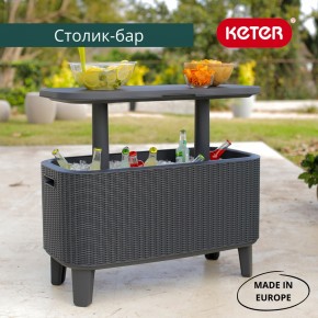 Стол Беви Бар (Bevy Bar Large Cool Bar), графит в Кудымкаре - kudymkar.mebel24.online | фото 1