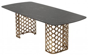 Стол CHIAVARI 220 KL-116 Черный мрамор матовый, итальянская керамика / бронзовый, ®DISAUR в Кудымкаре - kudymkar.mebel24.online | фото 7