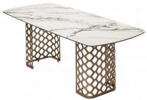 Стол CHIAVARI 220 KL-188 Контрастный мрамор матовый, итальянская керамика / Шампань, ®DISAUR в Кудымкаре - kudymkar.mebel24.online | фото 7