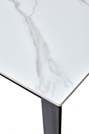 Стол CORNER 120 MATT WHITE MARBLE SOLID CERAMIC / BLACK, ®DISAUR в Кудымкаре - kudymkar.mebel24.online | фото 3