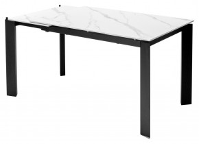 Стол CORNER 120 MATT WHITE MARBLE SOLID CERAMIC / BLACK, ®DISAUR в Кудымкаре - kudymkar.mebel24.online | фото 4