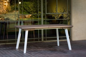 Стол Гармония раздвижной (Harmony Extendable) белый-капучино в Кудымкаре - kudymkar.mebel24.online | фото 1