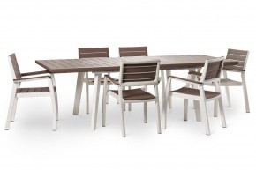 Стол Гармония раздвижной (Harmony Extendable) белый-капучино в Кудымкаре - kudymkar.mebel24.online | фото 6
