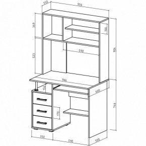 Стол компьютерный Амбер в Кудымкаре - kudymkar.mebel24.online | фото 3