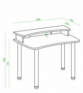 Стол компьютерный Домино Лайт СКЛ-Софт120МО+НКИЛ120 в Кудымкаре - kudymkar.mebel24.online | фото 2