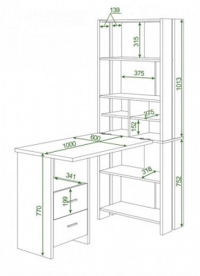 Стол компьютерный Домино Lite СТЛ-ОВ+С100Прям+ТЯЛ в Кудымкаре - kudymkar.mebel24.online | фото 2