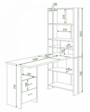 Стол компьютерный Домино Lite СТЛ-ОВ+С120Прям+ТЯЛ в Кудымкаре - kudymkar.mebel24.online | фото 2