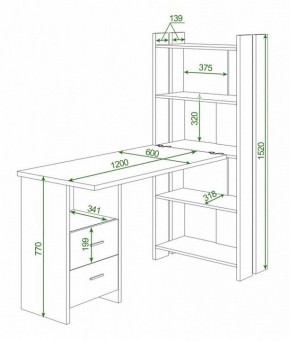 Стол компьютерный Домино Lite СТЛ-ОВ+С120Прям+ТЯЛ в Кудымкаре - kudymkar.mebel24.online | фото 2