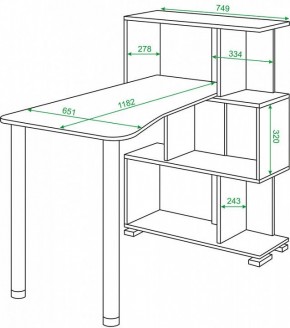 Стол компьютерный Домино нельсон СЛ-5-3СТ-2 в Кудымкаре - kudymkar.mebel24.online | фото 2