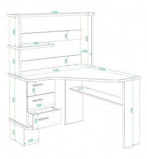 Стол компьютерный Домино СД-45 в Кудымкаре - kudymkar.mebel24.online | фото 2