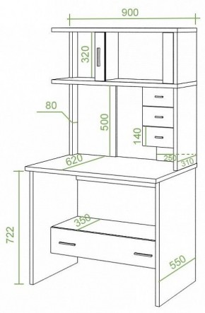 Стол компьютерный Домино СК-10М в Кудымкаре - kudymkar.mebel24.online | фото 3