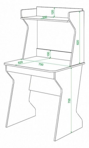 Стол компьютерный Домино СК-11 в Кудымкаре - kudymkar.mebel24.online | фото 3