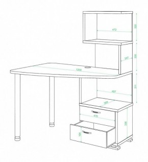 Стол компьютерный Домино СКМ-60 в Кудымкаре - kudymkar.mebel24.online | фото 2