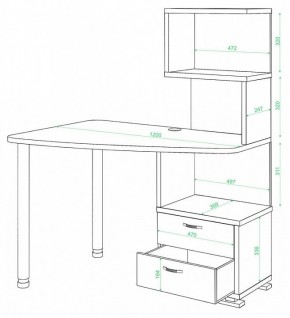 Стол компьютерный Домино СКМ-60 в Кудымкаре - kudymkar.mebel24.online | фото 2