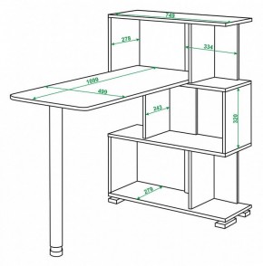 Стол компьютерный Домино СЛ-5-3СТ в Кудымкаре - kudymkar.mebel24.online | фото 2