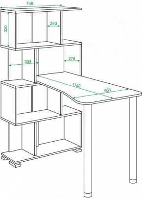 Стол компьютерный Домино СЛ-5-4СТ-2 в Кудымкаре - kudymkar.mebel24.online | фото 2