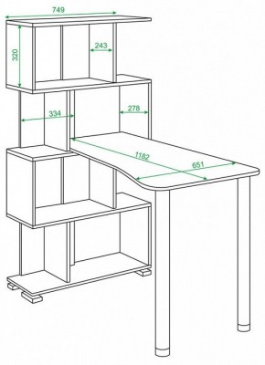 Стол компьютерный Домино СЛ-5-4СТ-2 в Кудымкаре - kudymkar.mebel24.online | фото 2