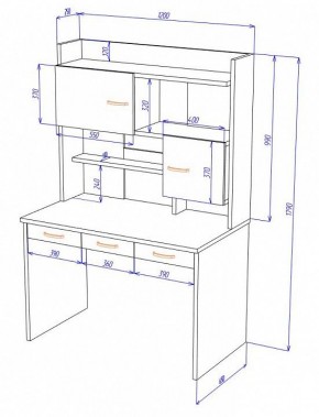 Стол компьютерный Домино СП-33 в Кудымкаре - kudymkar.mebel24.online | фото 2