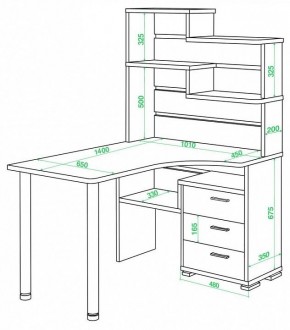 Стол компьютерный Домино СР-132-140 в Кудымкаре - kudymkar.mebel24.online | фото