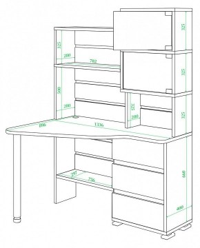 Стол компьютерный Домино СР-322 в Кудымкаре - kudymkar.mebel24.online | фото 2