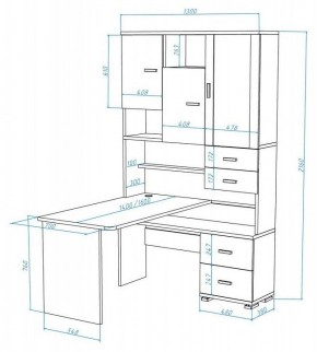 Стол компьютерный Домино СР-620/140 в Кудымкаре - kudymkar.mebel24.online | фото 2