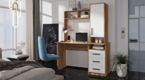 ФАВОРИТ Стол компьютерный (дуб вотан/белый) в Кудымкаре - kudymkar.mebel24.online | фото