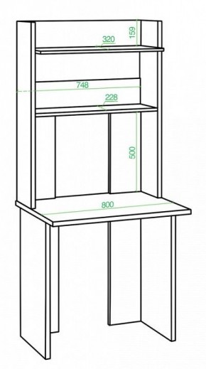 Стол компьютерный Нельсон Lite СКЛ-Прям80+НКЛХ 80 в Кудымкаре - kudymkar.mebel24.online | фото 2