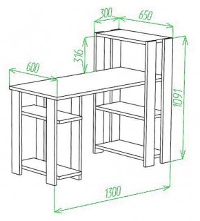 Стол компьютерный Slim СТН-110/130 в Кудымкаре - kudymkar.mebel24.online | фото 3