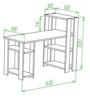 Стол компьютерный Slim СТН-110/140 в Кудымкаре - kudymkar.mebel24.online | фото 2