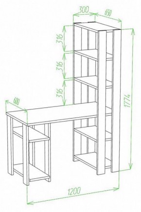 Стол компьютерный Slim СТН-180/120 в Кудымкаре - kudymkar.mebel24.online | фото