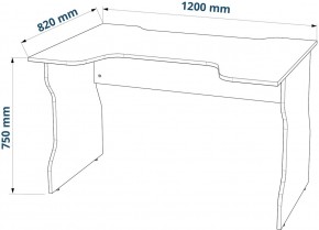 Стол компьютерный ВАРДИГ K1 120x82, антрацит/лайм в Кудымкаре - kudymkar.mebel24.online | фото 3