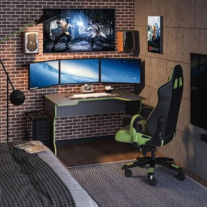 Стол компьютерный ВАРДИГ K1 120x82, антрацит/лайм в Кудымкаре - kudymkar.mebel24.online | фото 4