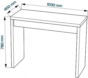 Стол косметический Энкель 100 белый в Кудымкаре - kudymkar.mebel24.online | фото 2