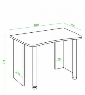 Стол офисный Домино Лайт СКЛ-Софт120 в Кудымкаре - kudymkar.mebel24.online | фото 3